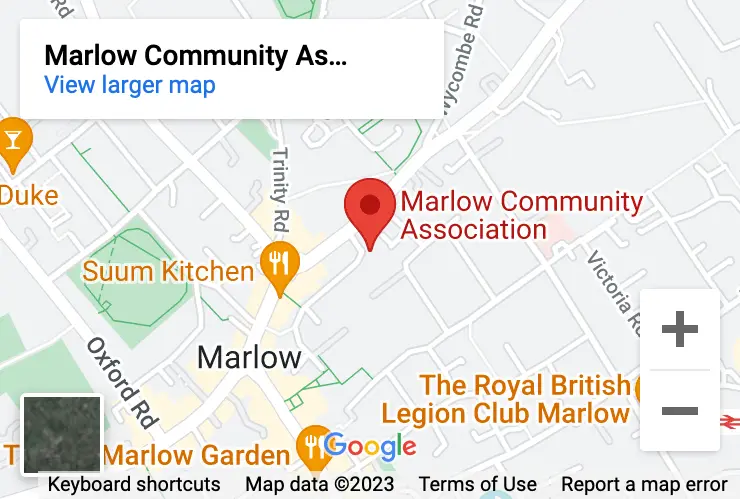Google Map showing Marlow Community Association