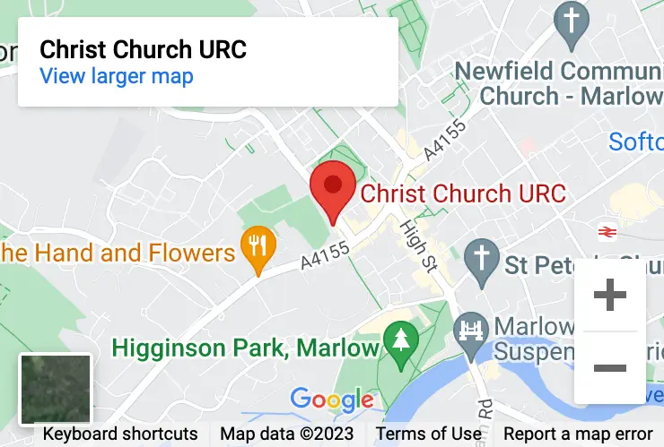 Google Map showing Christ Church URC